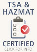 TSA & Hasmat certified - click for info